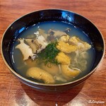千陽 - 生海胆と鮑のいちご煮