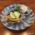 千陽 - 朝獲れ天然物の海鞘と糠塚きゅうりと幸神目抜の造り