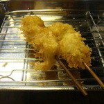 串かつ 七福神 - おくら、たまねぎ