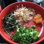 山県そば - 薬味は別皿