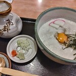 南部家敷 - 丼面一杯真っ白、トロロ蕎麦。