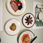 北京料理桂蘭 - オーダーさせて頂いた前菜4種です(o^^o)