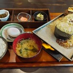 とり安食堂 - ハンバーグくわ焼き御膳