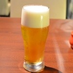 長寿韓酒房 - ランチサービスビール 350円。
