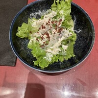 神戸牛ステーキ&カフェ ノーブルウルス 三宮店 - ご飯セットのサラダ