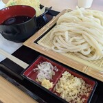 温井製麺 うどん処 ぬくい - もりうどん_大盛り_天ぷら(2024.08)