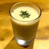 鉄板焼 炭焼 さいとう - コーンの冷製スープ