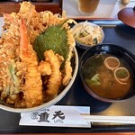 天ぷ羅 重天 - 天丼・味噌汁・お新香付き