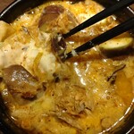 鷹流 - カレーつけ麺 具材ゴロゴロ つけ汁アップ！