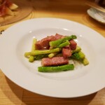 カジュアルフレンチBar 7FUKU - 福岡県産アスパラガスとベーコン
