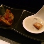 焼き鳥 陀らく - 上品な突き出しで幕開け！