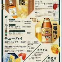 ドリンクメニュー