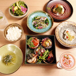 農絆卓恵 地産美食の小皿料理 - 1周年記念コース4500円