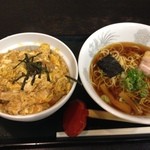 すずもり - カツ丼ラーメンセット（1,058円）