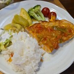 キッチン ブルー グローブ - 再びワンプレート