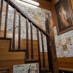 成吉思汗 大黒屋 - 階段もサインだらけ…