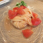 アルポルトカフェ - 余市トマトとバジリコの冷製カッペリーニ