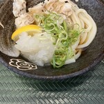 はなまるうどん - 塩豚おろしぶっかけうどん。