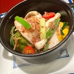 KOBAYASHI - 黒鮑のXO醤アヒージョ仕立て