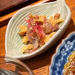 KOBAYASHI - 真鯛の中華風サラダ。赤いのは金華ハムだったかな？
