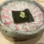 三菊 - 真鯛の昆布じめ。こんなに美味しい昆布じめはなかなかないです。