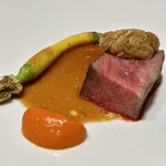 restaurant.m - ランチ全7品コース9,500円(黒毛和牛イチボ 赤ピーマン)