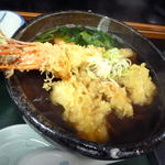 お福さんのひっぱりうどん - 海鮮天うどん￥１２８０