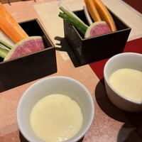 京都 スエヒロガリ - 野菜スティクのバーニャカウダ美味