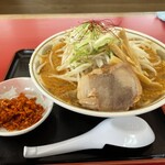 ラーメン もっけだの - 『赤唐味噌中華(食べるラー油付)』