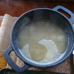 splendore - だし汁たっぷりお粥(鉄鍋)