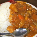 喜楽 - ライス500g位,カレー350g位,カツ90g位有りました。