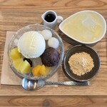 TATEYAMA 1093 - クリームあんみつ　７００円 ＆ トッピング きなこ　＋５０円 ＆ トッピング 寒天増量　＋５０円　(2024/08)