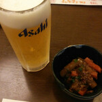 安兵衛 - 生ビール＆お通し