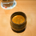 東麻布 天本 - このわたの茶碗蒸し