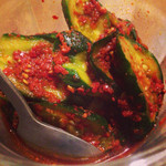 ラー麺 ハンリュウ - サービスのキムチ(この日はオイキムチ)