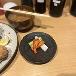 黒豚とんかつ ほり壱 - このピクルスが美味しい