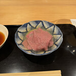 にくの匠 三芳 - サーロインと焼き茄子のしゃぶしゃぶ