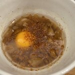 煮干らーめん 川むら - 背脂生卵つけ汁