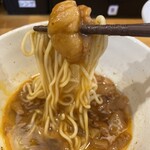 煮干らーめん 川むら - つけ汁に浸して