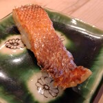 すしやのたい悟 - 金目鯛味噌漬けの松笠焼き