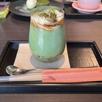 茶寮翠泉 - わらび餅抹茶ミルク