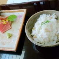 創作会席 嵯峨旅籠屋 - お造りと仏産栗ご飯