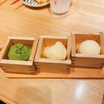 寿司 牡蠣 北千住スシエビス - 抹茶、ハニーチーズバニラ、バニラ