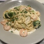 俺のフレンチ・イタリアン - 本日のまかないパスタ えびとブロッコリーのクリームソース