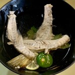 すし富 - お吸い物(サービス)。お盆集結ご家族様のおかげです。