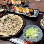 池田屋 - ふらのそばと寿司セット（1,650円）