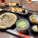 池田屋 - ふらのそばと寿司セット（1,650円）