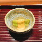 多仁本 - 賀茂なすの油煮、白味噌がけ