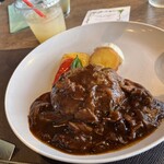 了美 ワイン&ダイン - 手ごねハンバーグ キノコソース（税込1,980円）