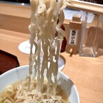鳥匠 いし井 - 本日の〆 ラーメン 麺リフト
